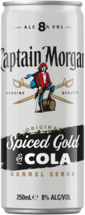 Captain Morgan Rum & Cola 8% Can 4X250ML