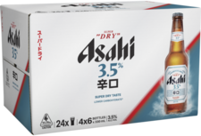 Asahi Super Dry 3.5% Bottle 24X330ML