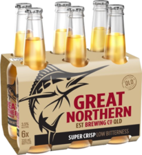 Great Northern Super Crisp 3.5% Bottle 6X330ML