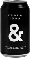 Ampersand Vodka Soda & Black 6% Can 4X330ML