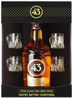 Licor 43 Liqueur Mini Beer Glass Gift Pack 700ML