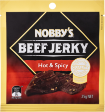 Nobbys Beef Jerky Hot 25GM