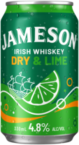 Jameson Dry Lime 4.8% Can 6X330ML