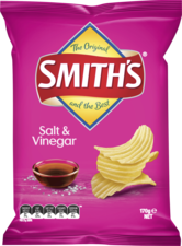 Smiths Crinkle Salt & Vinegar 170GM