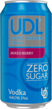 UDL Vodka Mixed Berry Sugar Free Can 6X375ML